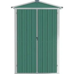 Online haveskur 116x45x175 cm galvaniseret stål grøn - Skure & Redskabsskure Skure, Garager & Carports