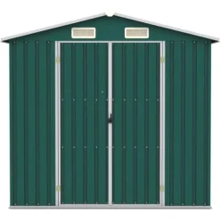 New haveskur 205x129x183 cm galvaniseret stål grøn - Skure & Redskabsskure Skure, Garager & Carports