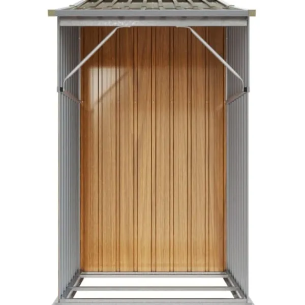 Best haveskur 277x93x179 cm galvaniseret stål brun - Skure & Redskabsskure Skure, Garager & Carports
