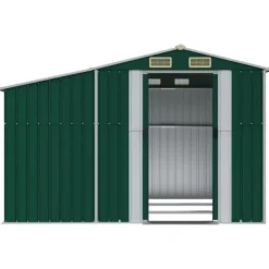 vidaXL Skure, Garager & Carports^haveskur 277x279x179 cm galvaniseret stål grøn - Skure & Redskabsskure