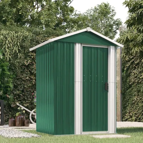 Best haveskur 126x97,5x177 cm galvaniseret stål grøn Skure, Garager & Carports