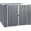 Best haveskur 195x198x159 cm galvaniseret stål grå - Skure & Redskabsskure Skure, Garager & Carports