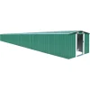 vidaXL Skure, Garager & Carports^haveskur 257x990x181 cm galvaniseret stål grøn - Skure & Redskabsskure