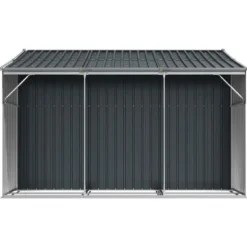 vidaXL Skure, Garager & Carports^haveskur 277x279x179 cm galvaniseret stål antracitgrå - Skure & Redskabsskure