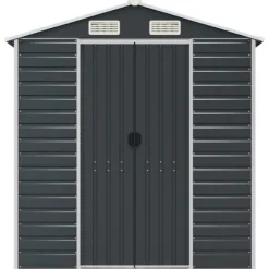 Sale haveskur 191x300x198 cm galvaniseret stål antracitgrå - Skure & Redskabsskure Skure, Garager & Carports