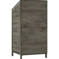 vidaXL Skure, Garager & Carports^haveskur 55x52x112 cm massivt grantræ antracitgrå - Skure & Redskabsskure