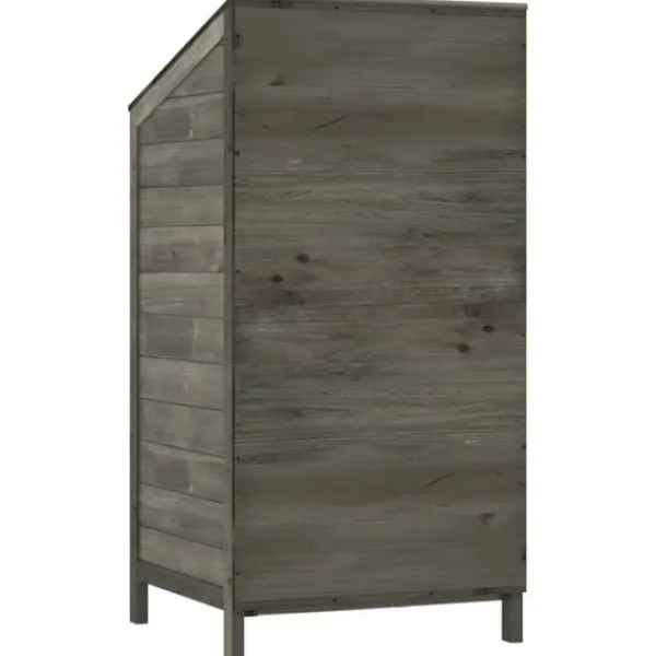 vidaXL Skure, Garager & Carports^haveskur 55x52x112 cm massivt grantræ antracitgrå - Skure & Redskabsskure