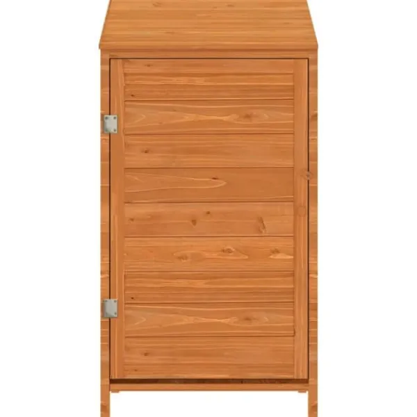 Hot haveskur 55x52x112 cm massivt grantræ brun - Skure & Redskabsskure Skure, Garager & Carports