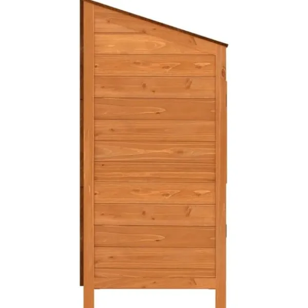 Hot haveskur 55x52x112 cm massivt grantræ brun - Skure & Redskabsskure Skure, Garager & Carports