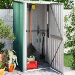 Best haveskur 118,5x97x209,5 galvaniseret stål grøn - Skure & Redskabsskure Skure, Garager & Carports