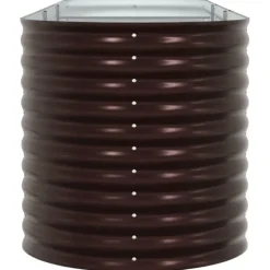 vidaXL Plantningsbænke^Højbed Brun 320 x 80 x 81 cm Stål
