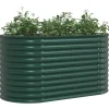 Discount Højbed Grøn 160 x 80 x 81 cm Stål Plantningsbænke