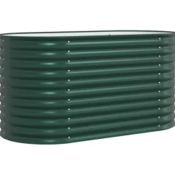 Discount Højbed Grøn 160 x 80 x 81 cm Stål Plantningsbænke