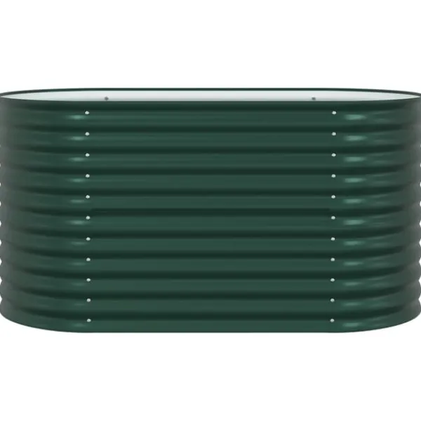 Discount Højbed Grøn 160 x 80 x 81 cm Stål Plantningsbænke