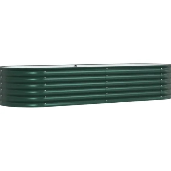 Online Højbed Grøn 240 x 80 x 44 cm Stål Plantningsbænke