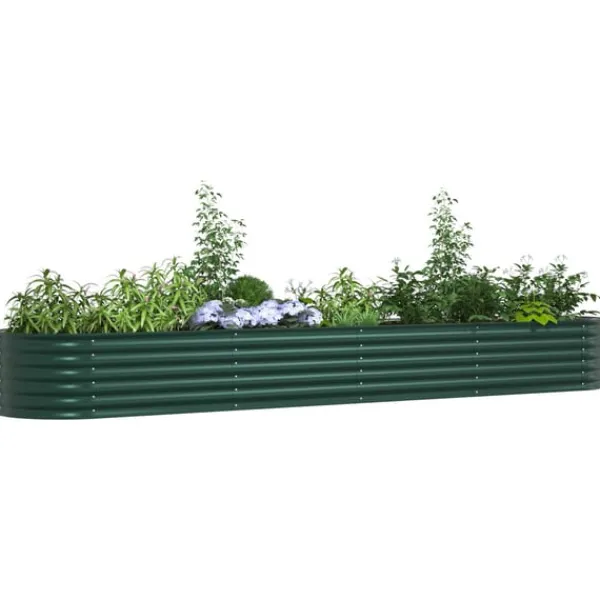 Discount Højbed Grøn 400 x 80 x 44 cm Stål Plantningsbænke