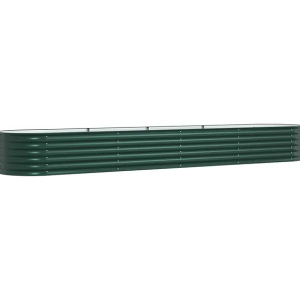 Discount Højbed Grøn 400 x 80 x 44 cm Stål Plantningsbænke