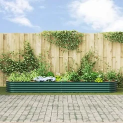Discount Højbed Grøn 400 x 80 x 44 cm Stål Plantningsbænke