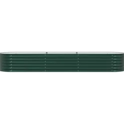 vidaXL Plantningsbænke^Højbed Grøn 320 x 80 x 44 cm Stål