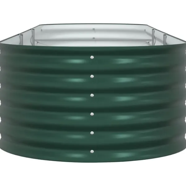 vidaXL Plantningsbænke^Højbed Grøn 320 x 80 x 44 cm Stål