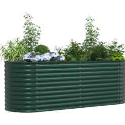 Clearance Højbed Grøn 240 x 80 x 81 cm Stål Plantningsbænke