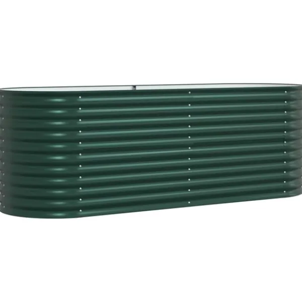 Clearance Højbed Grøn 240 x 80 x 81 cm Stål Plantningsbænke