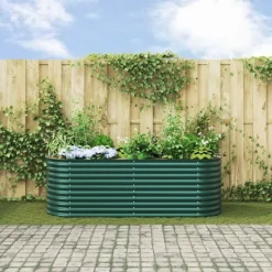Clearance Højbed Grøn 240 x 80 x 81 cm Stål Plantningsbænke
