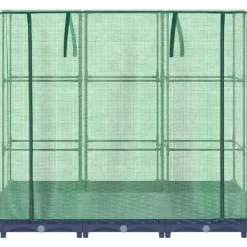 New højbed med drivhusovertræk 120x40x123 cm rattan-look Drivhus