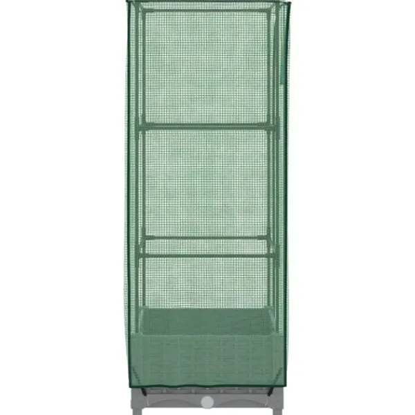 New højbed med drivhusovertræk 40x40x123 cm rattan-look Drivhus