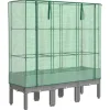 Hot højbed med drivhusovertræk 120x40x140 cm rattan-look Drivhus