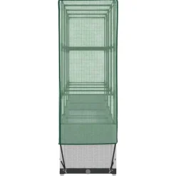 højbed med drivhusovertræk 160x40x138 cm rattan-look Drivhus