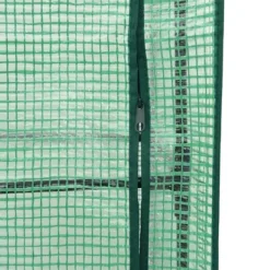 vidaXL Drivhus^højbed med drivhusovertræk 120x40x140 cm rattan-look