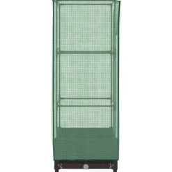 Clearance højbed med drivhusovertræk 40x40x123 cm rattan-look Drivhus