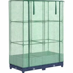 Sale højbed med drivhusovertræk 80x40x123 cm rattan-look Drivhus