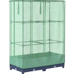 Sale højbed med drivhusovertræk 80x40x123 cm rattan-look Drivhus