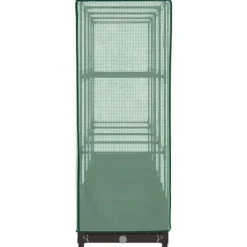 vidaXL Drivhus^højbed med drivhusovertræk 160x40x123 cm rattan-look