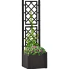 Online højbed med espalier og automatisk vandingssystem antracitgrå - Plantekrukker Krukker & Plantebeholdere