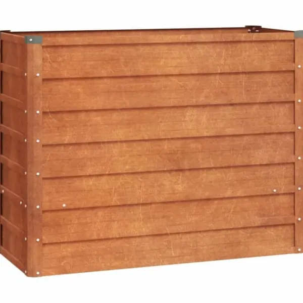 vidaXL Krukker & Plantebeholdere^højbed 100x40x77 cm cortenstål rustfarvet - Plantekrukker