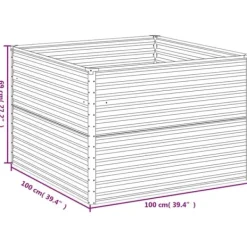 New højbed 100x100x69 cm cortenstål - Plantekrukker Krukker & Plantebeholdere