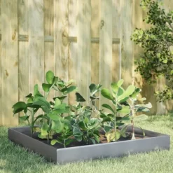 Clearance højbed 100x100x26 cm galvaniseret stål Plantningsbænke