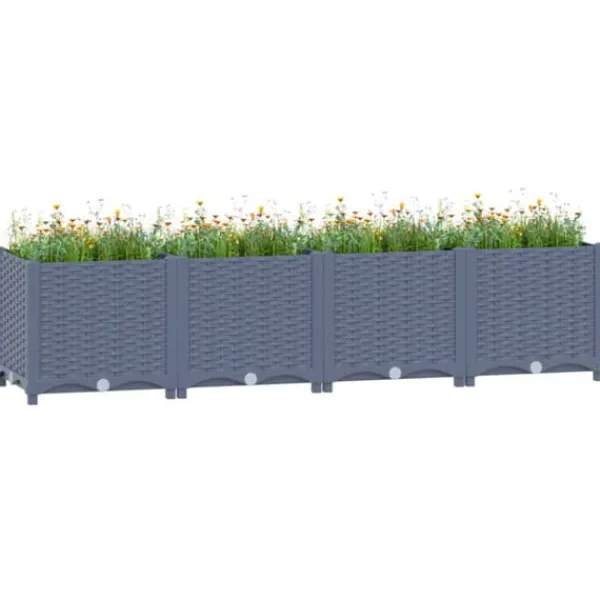 Hot højbed 160x40x38 cm polypropylen - Plantekrukker Krukker & Plantebeholdere