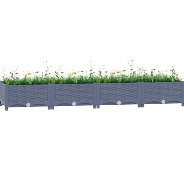 vidaXL Krukker & Plantebeholdere^højbed 160x40x23 cm polypropylen - Plantekrukker