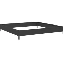 New højbed 100x100x18,5 cm stål sort Plantningsbænke