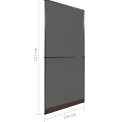 vidaXL Insektmiddel & Dyreafvisende Middel^hængslet insektnet til dør 100x215 cm brun - Husdøre
