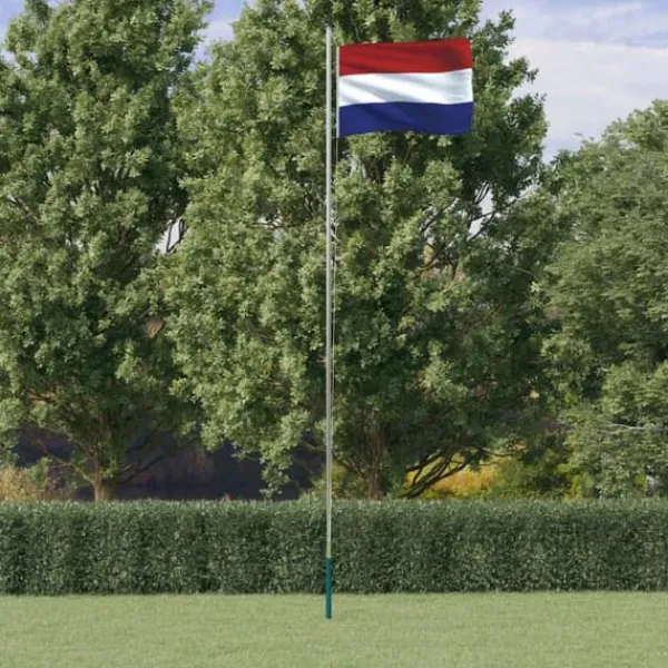 vidaXL Flag & Vindposer^Holland flag og flagstang 6,23 m aluminium - Flag & vimpler