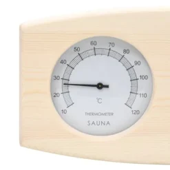 vidaXL Sauna^2-i-1 saunasæt med hygrometer og timeglas massivt fyrretræ - Saunatilbehør