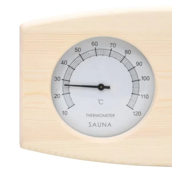 vidaXL Sauna^2-i-1 saunasæt med hygrometer og timeglas massivt fyrretræ - Saunatilbehør
