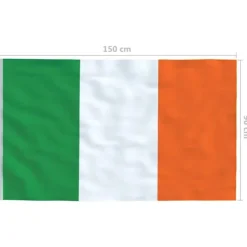 vidaXL Flag & Vindposer^Irlands flag 90x150 cm