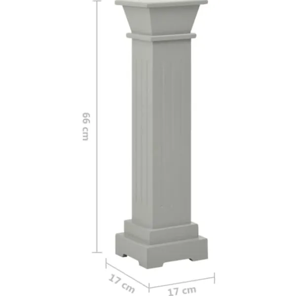 vidaXL Plantestativer^klassisk plantestativ 17x17x66 cm MDF firkantet grå - Planteborde