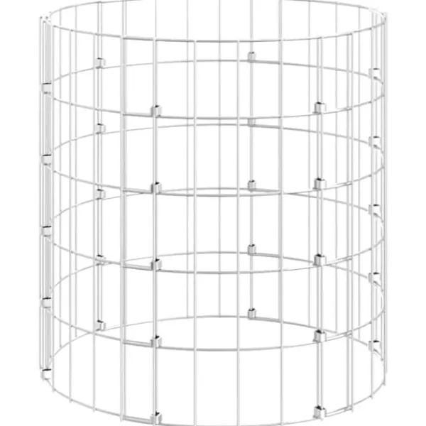 vidaXL Kompostering^kompostbeholder Ø50x50 cm galvaniseret stål - Kompostbeholdere